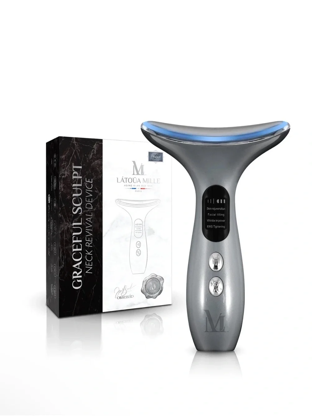 Graceful Sculpt Neck Treatment Device — Silver